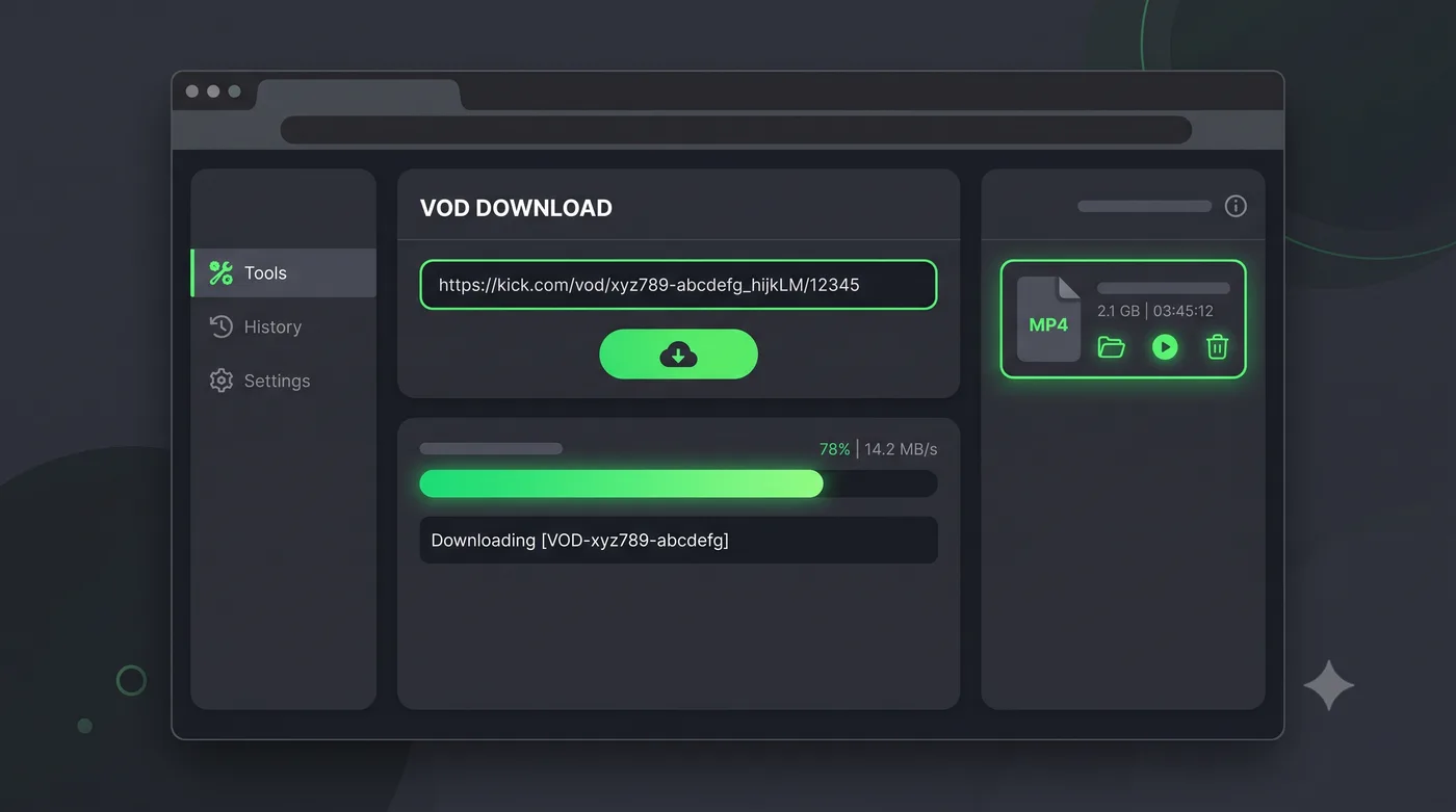 How to Download Kick VODs in 2026 (No Software Required)